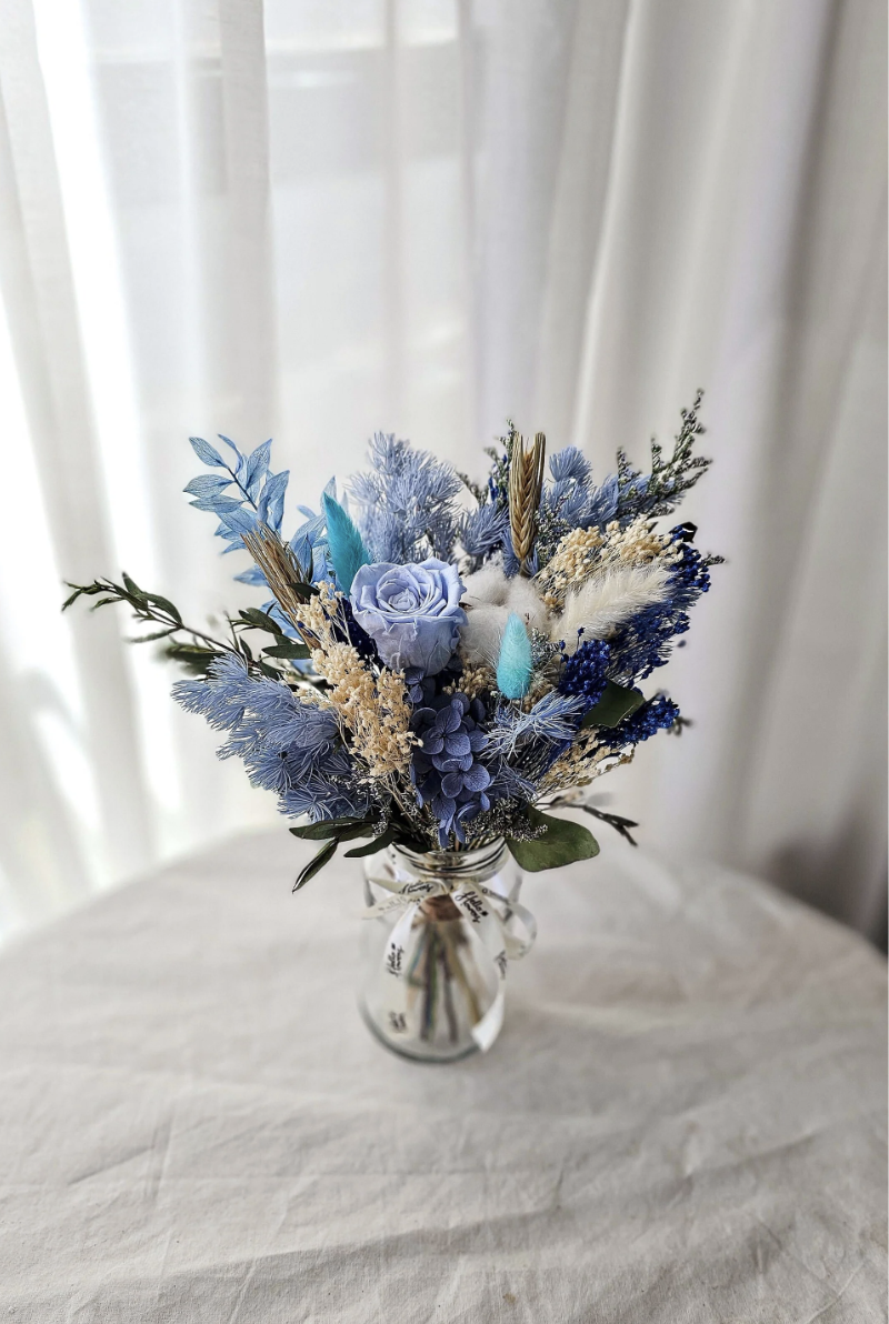 Audrey - Blue Dried & Preserved Flower in a Jar